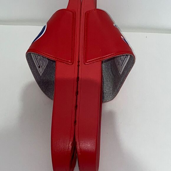Champion Men's Red Blue IPO Logo One Strap Slide Sandals Size 13 - Picture 5 of 11